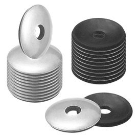 M METERXITY 50-Pack EPDM Bonded Sealing Rubber Washers, 304 Stainless Steel 1/4" x 1"OD Neoprene Rubber Washers Gasket for Bolts/Screws/Machinery/Ships/Roof