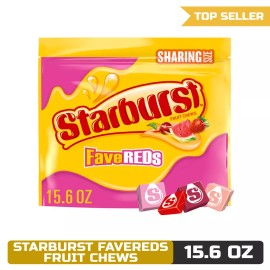 STARBURST FaveReds Fruit Chews, Sharing Size, 15.6 oz Resealable Bag