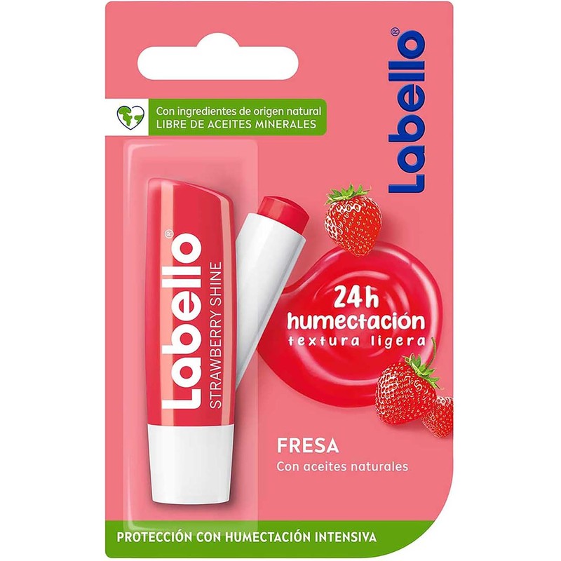 LABELLO Bálsamo labial con color Fresa (4.8g) protector labial con
