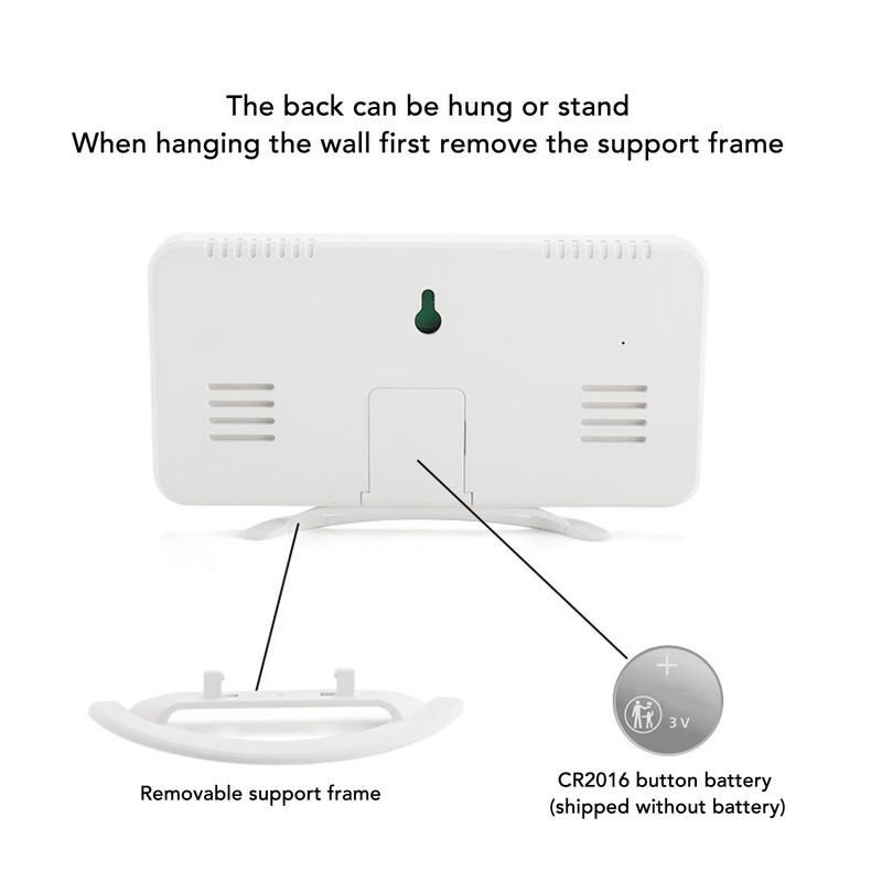 Alarm Clock Dual USB Output 3 Levels Brightness Light Sensing