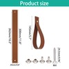 BUXIMN 6pcs Leather Straps for Hanging, Leather Curtain Rod Holder,