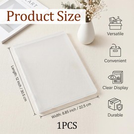 Magazine Protectors for Collectors, 12 x 9 x 0.7 Inch Transparent Magazine Display Case File Paper Storage Box for Magazines Scrapbook Document Organizer Office School Supplies