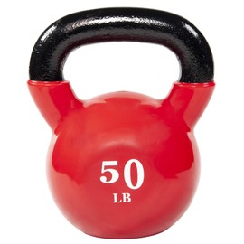 Fitvids Fitvids All-Purpose Color Vinyl Coated Kettlebell, 50 Pounds