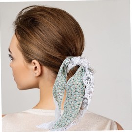 Beavorty 3sets Floral Hair Scarf Headband Lace Triangle Headband Fashionable Flower Prints 2pcs*3