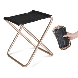 Naturehike Outdoor Chair, Lightweight, Compact, Comfortable to Sit, Foldable, Easy to Carry, No Assembly Required, Durable, BBQ, Camping, Cherry Blossom Viewing, Mountain Climbing, Barbecue (Black)