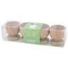 apollo THE HOUSEWARES 4 x Egg Cups -Easy Clean Beech
