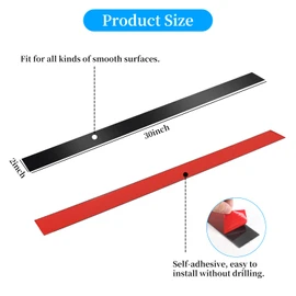 304 Brushed Stainless Steel Sheet Gap Filler, Self-Adhesive Metal Gap Filler Trim Strip for Wall Oven/Microwave Combo/Range/Cooktop, 30" Long, 2.0'' Wide, 20Ga Thickness ﻿