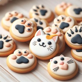 Mini Cat Kitten Treat Cookie Cutter 5 Piece Set from The Cookie Cutter Shop - Mini Paw, Cat Face, Kitten, Trout Cookie Cutters – Tin Plated Steel