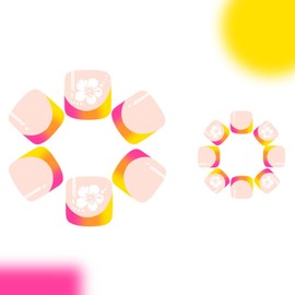 Press on Toenails Flowers Fake Toe Nails French Tip False Toenails Glossy Full Cover Acrylic Glue on Toenails Summer Toe Nails Artificial Stick on Toenails for Women Manicure 24 Pcs