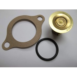 Thermostat kit with Gasket for OMC and Volvo Penta 4.3, 5.0, 5.7, 5.8 18-3677, 383307, 3856961 4.3L 5.0L 5.7L 5.8L V6 V8 Ford Chevy Marine Engines