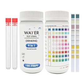 9-Way Pool Test Strips,Strips for Hot tub and Spa, Accurate Testing pH, Total Chlorine, Free Chlorine, Bromine, Alkalinity (9 in 1 Pool Test Strips)