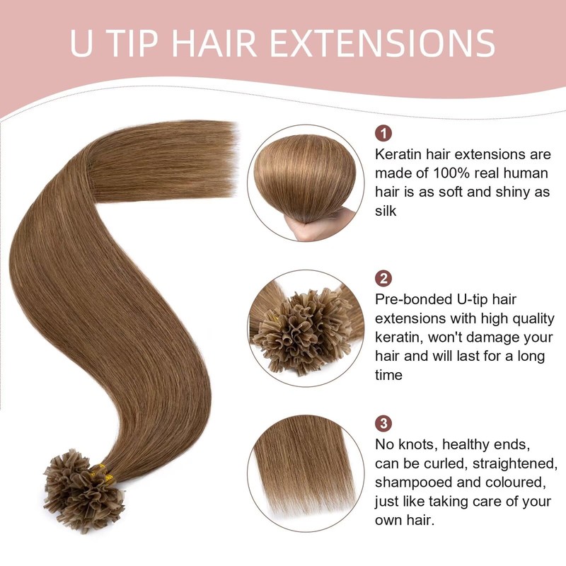Hair Extensions, Bonding Extensions, Real Hair, 7A Remy Real Hair,