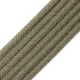 32.8ft Fabric Cloth Covered Round Wire,PRUNLLA Vintage 18/2 Industrial Electrical Lamp Cord, 18-Gauge Antique Style for Retro Lamp, DIY Projects (Dark green and White)