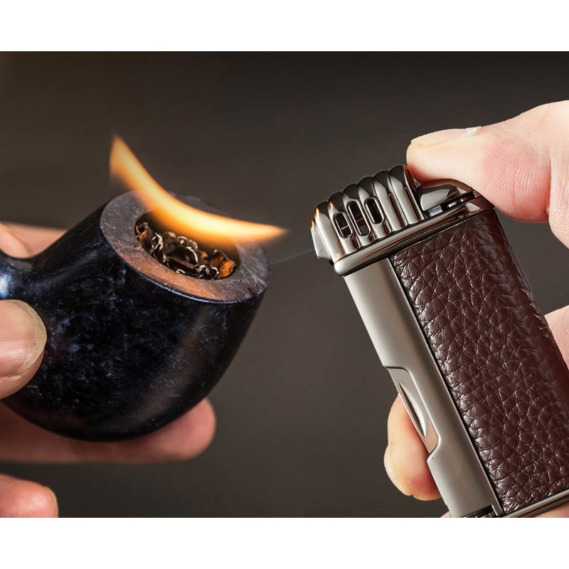 Urgrette 3 in 1 Pipe Lighter Butane Angled Soft Flame