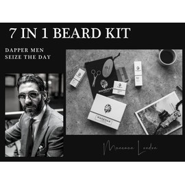 Maneman London Beard Grooming Kit for Men - 7 Piece Gift set, shampoo, oil, softens,itch free relief