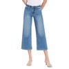 Flying Monkey Women's High-Rise Finished Hem Cropped Wide Leg Jeans