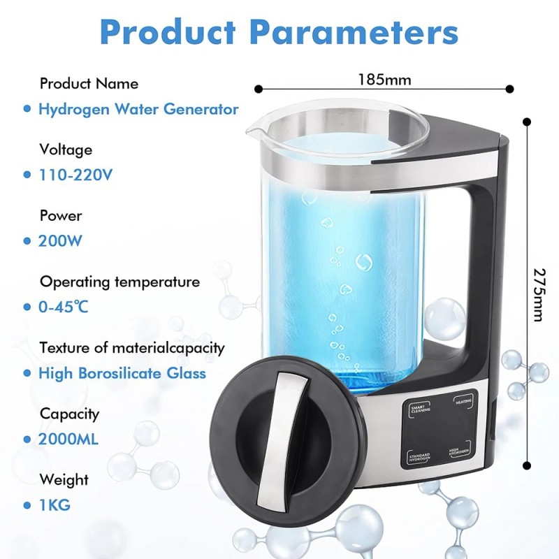 For Aqua Optima 2L Electric Hydrogen Rich Alkaline Water Ionizer