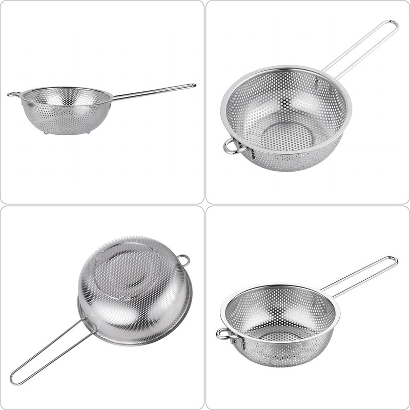 GREATLINK Stainless Steel Basin Colander with Handle Kitchen Strainer, Resting