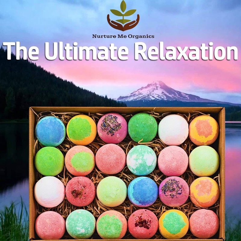 Bulk Bath Bombs Gift Set - 24 Nurture Me Organic