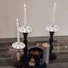 Wfmolcand 200 White Taper Candles with Drip Protectors Smokeless and