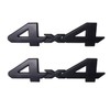 2Pcs 4x4 Emblems Badge 3D Metal Chrome Logo Side Trunk