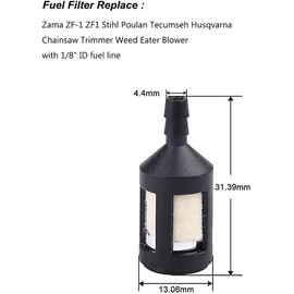 Hettluo 4 Size 4-Feet-Long Fuel Line Gas Hose Tube for Small Engine Stihl Weedeater Craftsman Husqvarna String Trimmer Chainsaw Blower with Snap in Primer Bulb, Primer Pouland Bulb, Fuel Filter