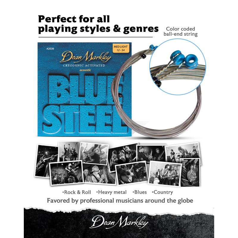 Dean Markley 2036 .012 - .054 Blue Steel ML Acoustic
