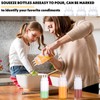 Lemecima 8 Pcs 3 Hole Squeeze Bottles 16 oz Plastic