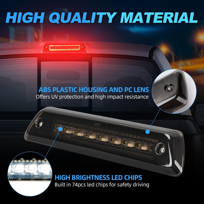 SUPAREE LED Third Brake Light Smoked Lens Fit for 2009
