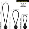Bungee Cord with Ball, 18 Pieces Ball Bungee, Rubber Tensioner