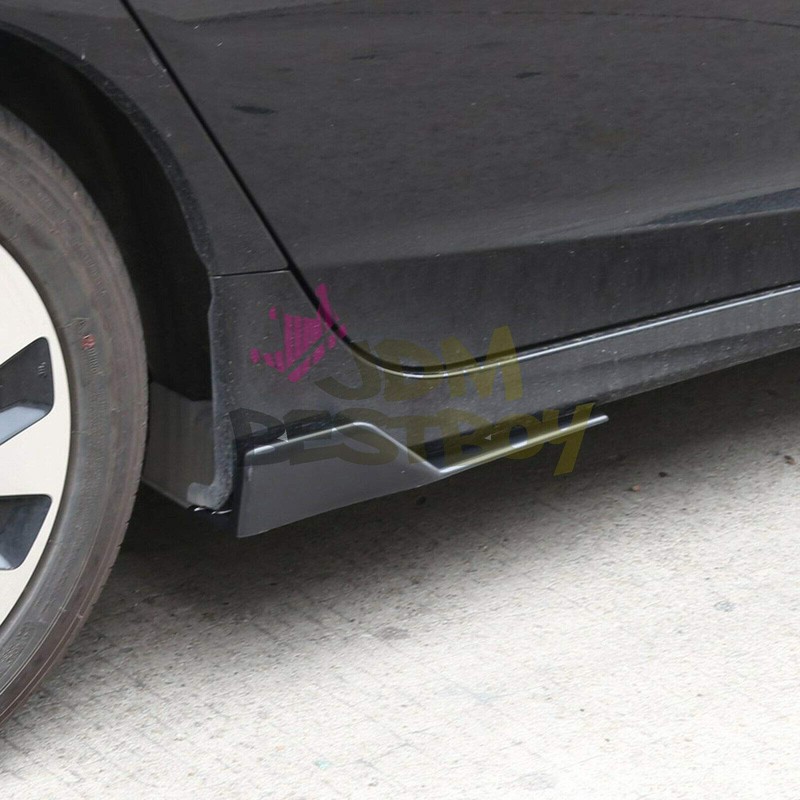 JDMBESTBOY Carbon Fiber Black Universal Car Side Skirt Extension Splitters