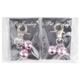 2 Sets Bell Training Charm Pendants Jewelry for Pet Dog Cat Necklace Collar Red