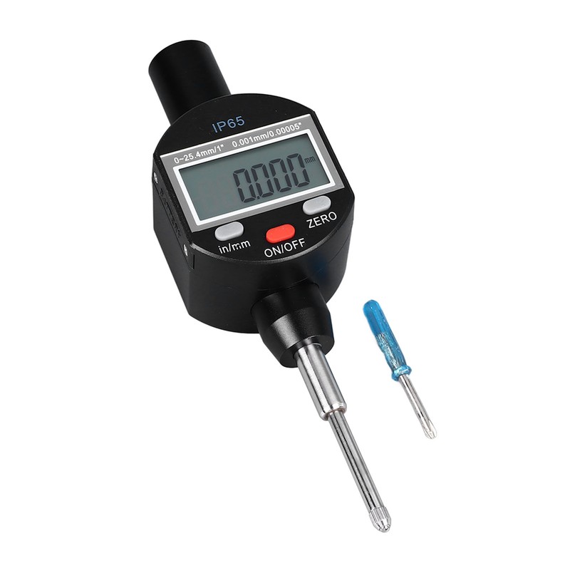Dial Indicator Digital Display 0.00005in/0.001mm Resolution 0 to 25.4mm Range