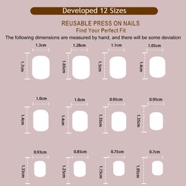 24Pcs Press On Nails with Glue, Pink French False Nails, Stick on Nails with Flower Strawberry Heart Pattern, Full Cover Acrylic Square Fake Nail for Women Girls Nail Art Accessories