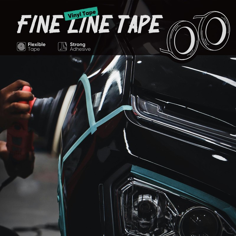 FOSHIO 4 Rolls Fine Line Tape, 2 Rolls 1/4 in