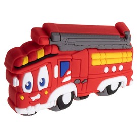 Gedotec Rubber Handle Children's Furniture Knob Motif Furniture Handle for Drawers in Children's Room & Furniture - Fire Brigade | Rubber Saliva-Proof | Drawer Knob Elastic | 1 Piece - Children's