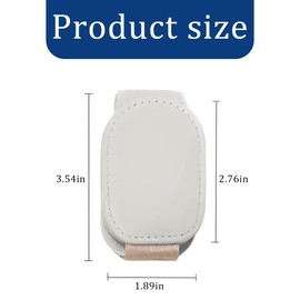 KHGUZ Car Sunglass Holder, Magnetic Leather Vehicle Sun Visor Eyeglass Hanger Clip, Automotive Interior Sunglass Ticket Card Organizer Mount Accessories, Universal for Most Cars (White)