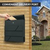 Ydocabinit Mailbox Wall Mount,Large Capacity Locking Mailbox for Outside,Galvanized Steel
