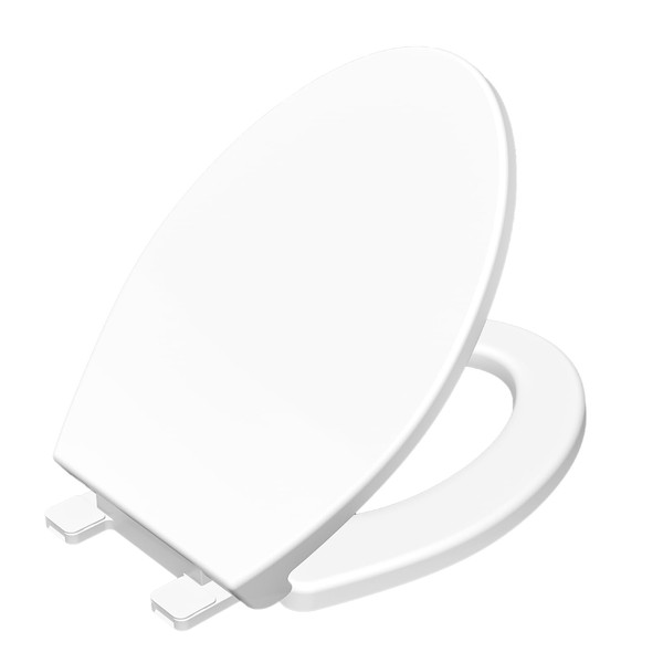 Elongated Toilet Seat 18.5'', Slow Close & Quiet Toilet Seat,