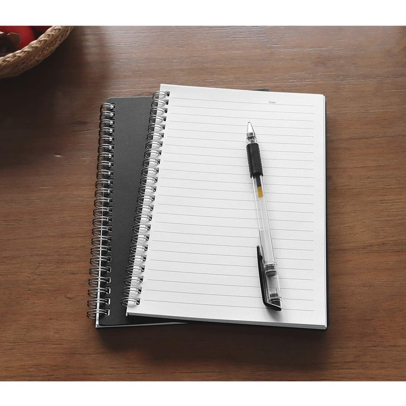 ZZTX Sprial Notebook Kraft Soft Cover College Ruled Notebooks, Wirebound