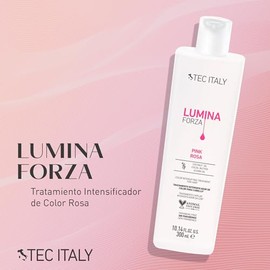 TEC ITALY Lumina Forza Color Rosa Matiza y Revitaliza Brillo Cabello 300 ml | Matizador rosa: revitaliza, intensifica, matiza o neutraliza el cabello 