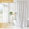 Lameirose Extra Long White Shower Curtain Farmhouse,72 x 96 Cotton