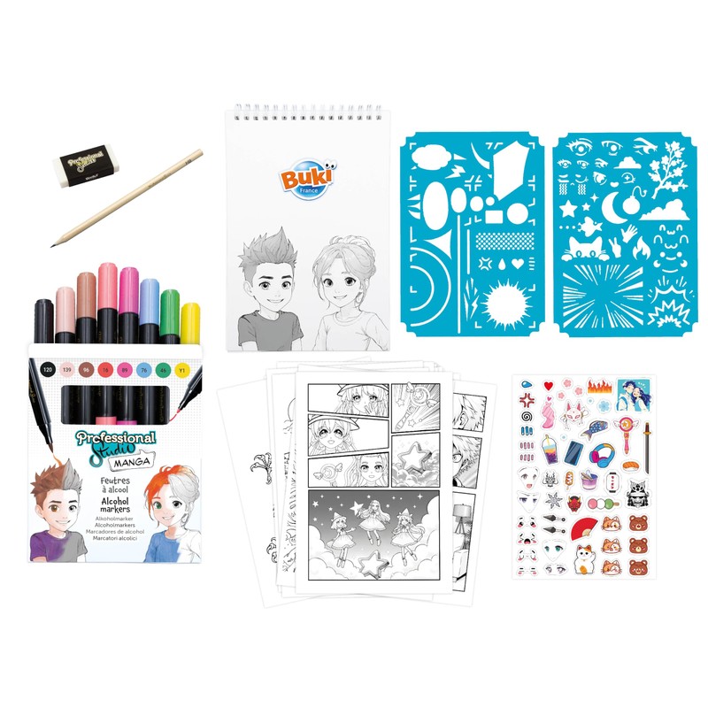 Buki Professional Studio Manga Drawing Kit - Manga Book with