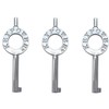 KeyPower (3) Tactical Universal Handcuff Keys Standard Issue Law Enforcement