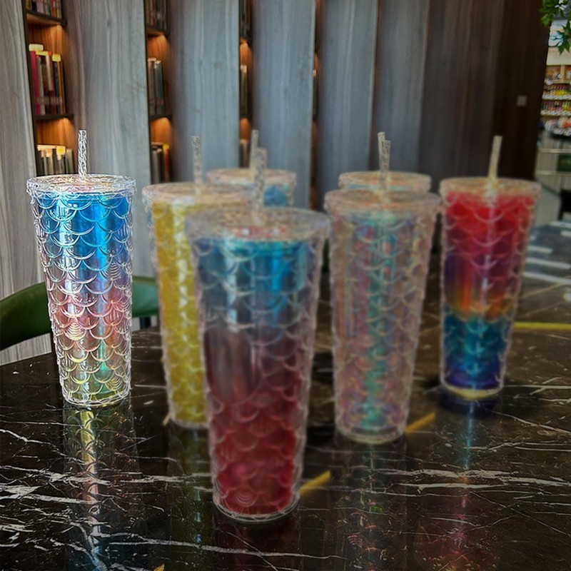 Sarini Jewelled Plastic Tumbler Cup, Plastic Double Walled Cold Cup