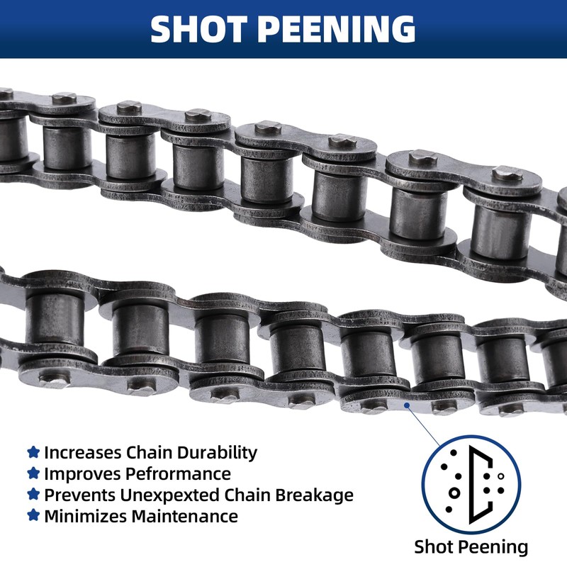 Patioer #50 Roller Chain, 10 Feet Carbon Steel Chain with