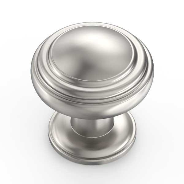 Amerdeco 10 Pack Brushed Satin Nickel Cabinet Knobs Single Hole