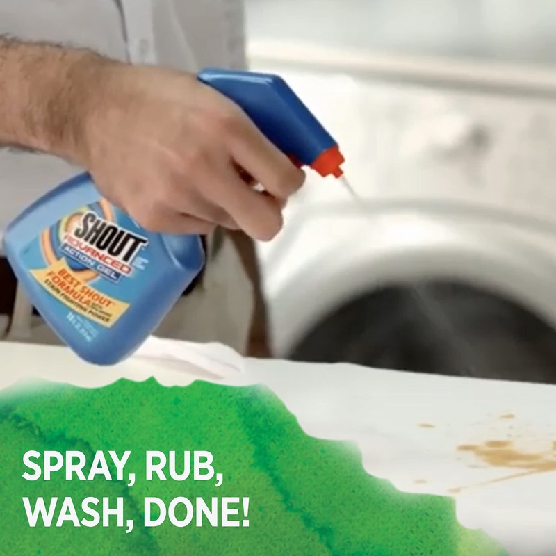 Shout Advanced Spray and Wash Laundry Stain Remover Gel, Best