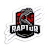 2 x 10cm Velociraptor Raptor Dinosaur Vinyl Stickers - Dino