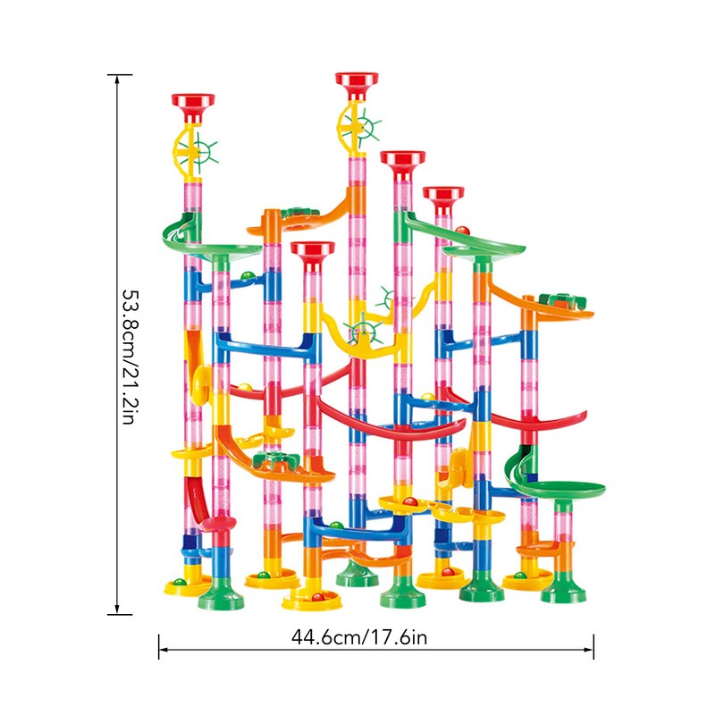 Marble Run Building Blocks Three Dimensional DIY Race Track Marble
